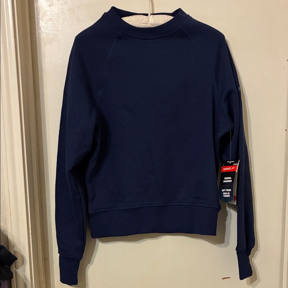 NWT Speedo Unisex-Adult Sweatshirt Crew Neck Pull Over Team Warm Up 3XS